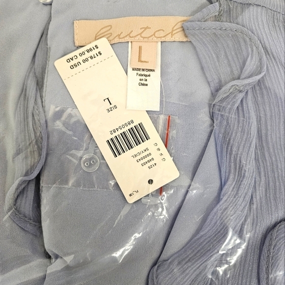 Hutch Long Sleeve Frilled Ruffle Romper In Sky Blue Size Large NWT - Picture 9 of 11